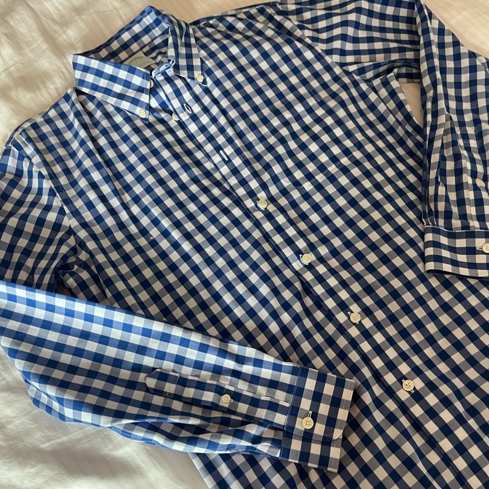BROOKS BROTHERS “The Original Polo Shirt” in Blue Gingham Medium